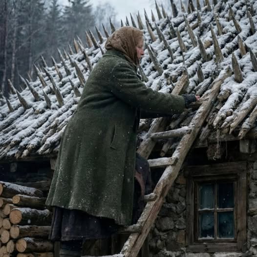 Egy idős asszony egész nyarat és őszt azzal töltött, hogy éles fakarókkal fedte háza tetejét. Az egész falu meg volt győződve arról, hogy megőrült… míg végül megérkezett a tél 😨😱