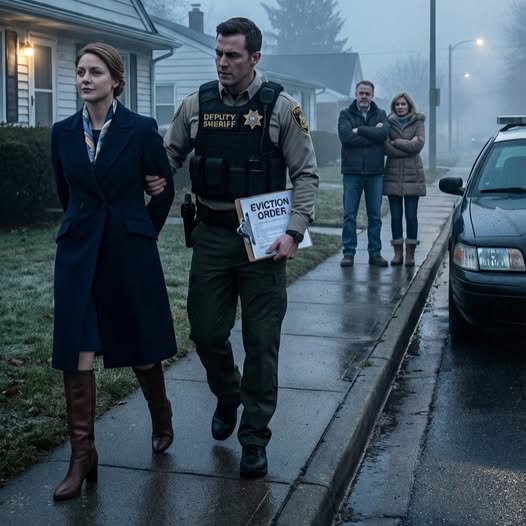 Reggel 6-kor dörömbölés rázta az ajtómat. Egy seriffhelyettes állt a verandámon papírokkal a kezében. „Kilakoltatási végzés.” A nevem úgy volt ráírva, mintha valami idegen lennék a saját otthonomban. A szüleim az utca túloldalán álltak, és csendben, elégedetten figyeltek. Anyám utánam kiáltott: „Meg kellett volna tenned, amit kértem.” Apa azt mondta: „Pakolj össze. Ez ma történik.” Nem sikítottam. Megkérdeztem a seriffhelyettest: „Meg tudja mutatni, ki jelentette ezt?” Ellenőrizte a felső sort, megállt… És megváltozott az arca.