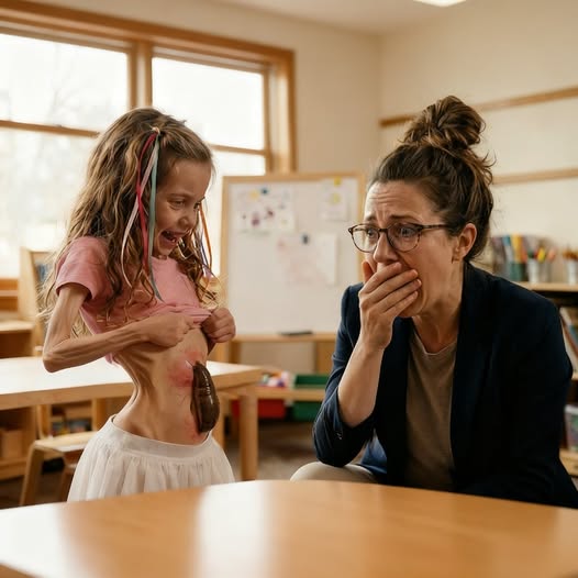 Egy vékony lány hasa „mozgott” – A tanárnő felhúzta az ingét, meglátott egy parazitát, pánikba esett és felhívta a 911-et.