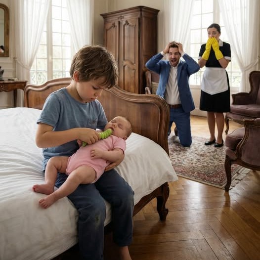 A milliárdos fia mozdulatlanul feküdt, miközben az orvosok beismerték, hogy többet nem tehettek – Aztán a házvezetőnő mezítlábas kisfia előlépett… és ami ezután történt, mindenkit szóhoz sem juttatott Az éjszaka csendje Silverwood Manorra telepedett