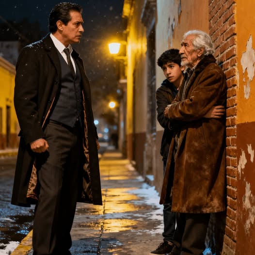 Udvariasan mosolyogtak, amikor kiléptem a vezetői liftből, és rátaláltam – idős apám a hóban ült, egy fiú kezében – „Az a fiú kihasznál téged” – mondta az unokatestvérem… egészen addig, amíg egy lezuhant telefon egy felvételt nem kezdett lejátszani, amit senkinek sem kellett volna hallania.