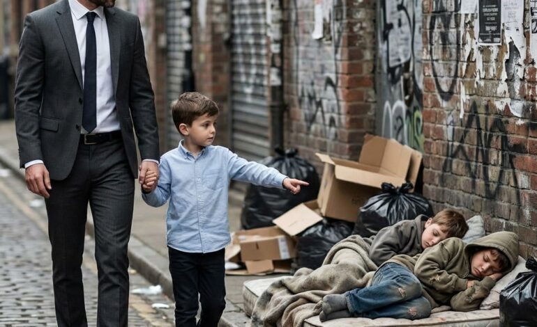 „APA, AZ A KÉT GYEREK, AKI ALUSZIK A SZEMÉTBEN, ÚGY NÉZ KI, ÚGY, ÚGY, HOGY ÉN!” – KIÁLTOTT A KISFIÚ A MILLIÓSRA.