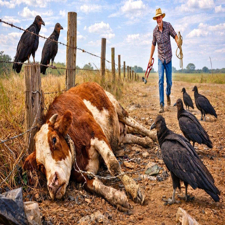 Egy gazda tehenet talál, amelyet a keselyűk hagytak a meddőség miatt… aztán ezt teszi… Elutasították, mert steril volt. Ott hagyták, kikötözve a napra, reménysugár nélkül. A keselyűk már elkezdték körözni, de amikor odamentem hozzá, olyasmit tettem, amit soha nem fogok elfelejteni. Vannak napok, amikor a csend többet nyom a latba, mint bármilyen zaj. Napkelte előtt felébredek, ahogy az elmúlt 42 évben is tettem. A ház nyikorog, amikor a régi fapadlóra lépek. Kész a kávé.