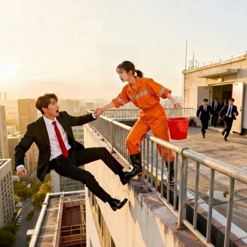 Azt hitte, egy munkás fog ugrani; szegény lány beugrott, hogy megmentse… de a vezérigazgató volt az. Megszületik a szerelem!