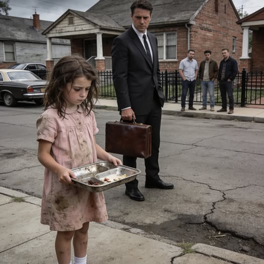 Egy befolyásos vállalkozó váratlanul hazajött – és azt találta, hogy kislánya a szomszédok ajtaján kopogtat, és maradékot kért. Ami ezután történt, az egész környéket megdöbbentette…