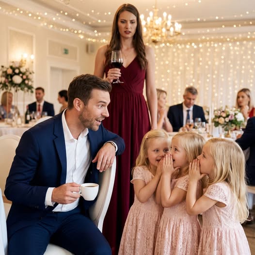 Egy özvegyember egyedül ült egy esküvőn, míg három kislány suttogva nem mondta: „Csak tegyél úgy, mintha az apukánk lennél, hogy anyukánk ne üljön egyedül” – Ami szívességként indult, azzá a családdá vált, amilyet soha nem tervezett.