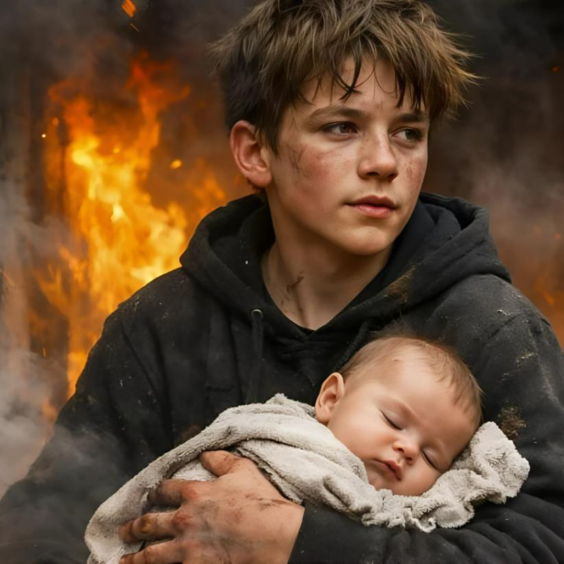Egy fiú újszülött csecsemőt mentett ki a lángokból, saját életét kockáztatva, amikor még a legtapasztaltabb tűzoltók sem mertek visszatérni a házba; tíz évvel később megjelent egy interjún és meglátta a fényképét a rendezői asztalon 😨😱