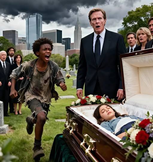 „Nyissátok ki a koporsót! A lányotok még él!” A fiatal hajléktalan fekete férfi a koporsóhoz rohant, és egy titkot súgott a fülébe, amitől a milliárdos megdöbbent. „Nyissátok ki a koporsót! A lányotok még él!”