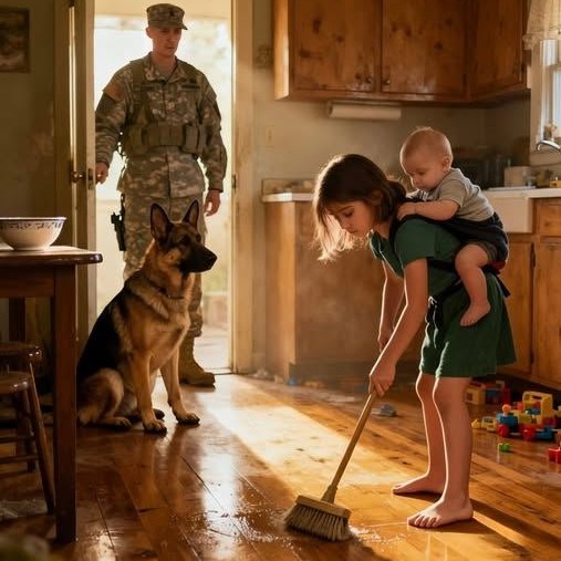 Egy katona hazatér, és kislányát egyedül neveli kisöccsét – a kutya a gyámjukká vált, a feleség pedig már rég eltűnt a szeretőjével…