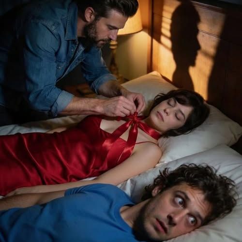 – Apa, ki az a férfi, aki éjszaka bejön a szobádba, és egy piros ruhával dörzsöli anyát, amikor alszol?