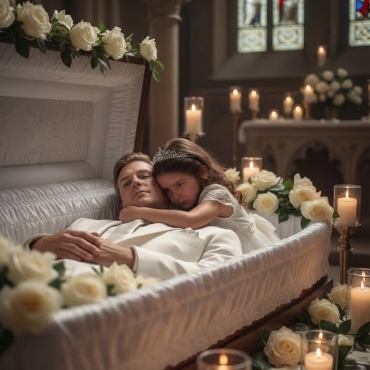 Egy 8 éves lány nem volt hajlandó elhagyni az apja koporsóját, mert azt hitte, hogy még mindig beszél hozzá – aztán suttogott valamit, amitől mindenki megdermedt