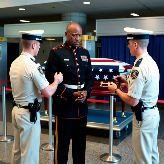 “Egy elesett katonát kísért – a légitársaság megpróbálta megállítani. Nagy hiba.”…