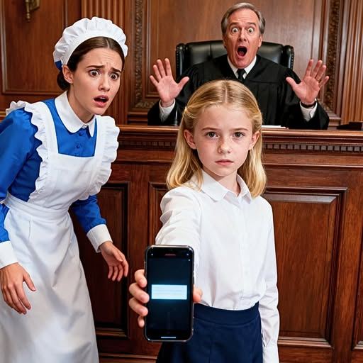 Amikor a milliomos lánya elővette a telefonját, a bíró elsápadt… Közvetlenül a szakács lopás miatti ítélete előtt egy 11 éves lány szót kér, és előveszi a telefonját.