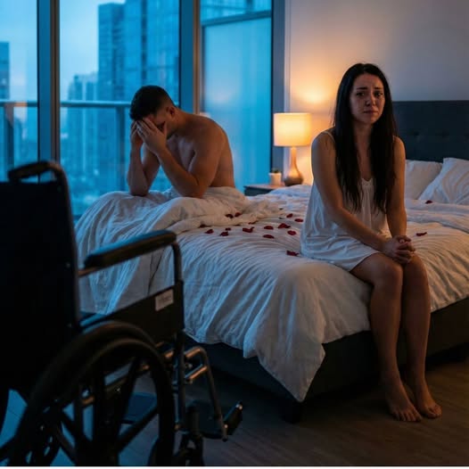 Az esküvőm éjszakáján ágyba vittem a fogyatékkal élő férjemet… aztán összeestünk… és felfedeztem egy igazságot, ami csontjaimig megdermedt…