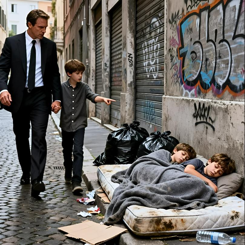 „Apa, állítsd meg az autót! Azok a gyerekek a kukában… pont úgy néznek ki, mint én!”