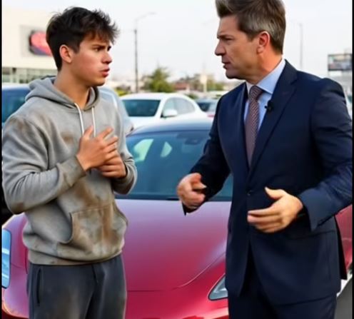 „Megalázta az edzőruhája miatt, anélkül, hogy azt is tudta volna, ki az apja! 🏎️😱🔥 Csak látni akarta álmai autóját, de az eladó azt hitte, lenézheti az edzőruhája miatt. 😭”