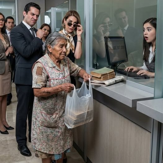 „Kinevették az idős asszonyt, aki egy nejlonzacskóval érkezett a bankba… míg a benne lévő szám el nem hallgattatta őket.”