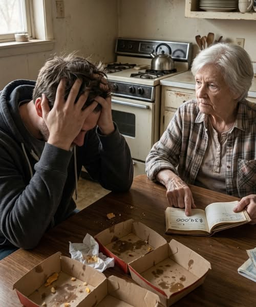 Úgy bámulta a 28 dolláros házhozszállításos burgeremet, mintha személyesen megsértettem volna.