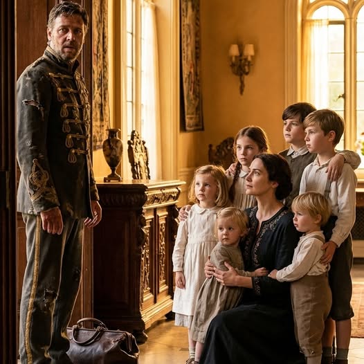 „Megbízhatatlan kényszerből ment férjhez, hogy gondoskodhasson hét gyermekéről, akik nem a sajátjai voltak… amikor visszatért a háborúból, felfedezte, hogy ez a „láthatatlan” nő csodát tett.”