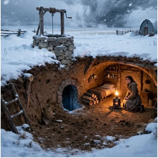 CSAK EGY SZÁRAZ KUTAT ÖRÖKÖLT… AZUTÁN ÉPÍTETT EGY HÁZAT BELÜL, AMI TÚLÉLTE A NAGY HÓVIHARAT