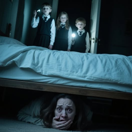 A szomszédom folyton azt mondogatta, hogy látta otthon a lányomat iskolaidőben – ezért úgy tettem, mintha dolgozni mennék, és elbújtam az ágya alá. Amit ezután hallottam, megfagyott bennem a vér.