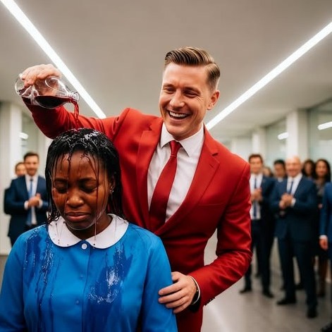 A fehér vezérigazgató bort öntött a fekete takarítónőre – mit sem sejtve arról, hogy ő a cég milliárdosa.