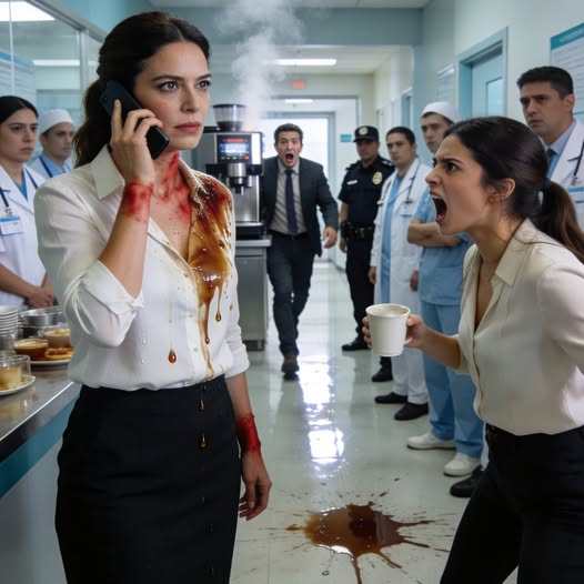 A kávé még mindig csöpögött a ruhámon, amikor a gyakornok – dühösen és arrogánsan remegve – mindenki előtt felemelte a hangját, és kijelentette, hogy a férje a kórház vezérigazgatója. Az egész folyosó elcsendesedett, én mégsem sikítottam, és nem is mozdultam; ehelyett elővettem a telefonomat, nyugodtan tárcsáztam, és – a levegőben dermesztő derűvel – azt mondtam: „Most azonnal le kell jönnöd ide. Az új feleséged épp most öntött le kávéval.”