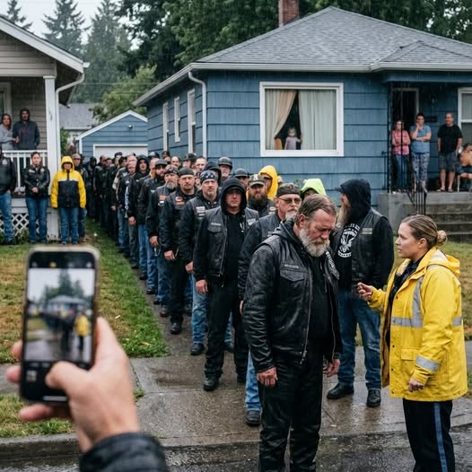 Azon az éjszakán, amikor Mark Carter meghalt, senki sem számított arra, hogy negyven bőrruhás motoros jelenik meg a lánya háza előtt – és amikor ez megtörtént, az egész környék felkészült az összecsapásra.