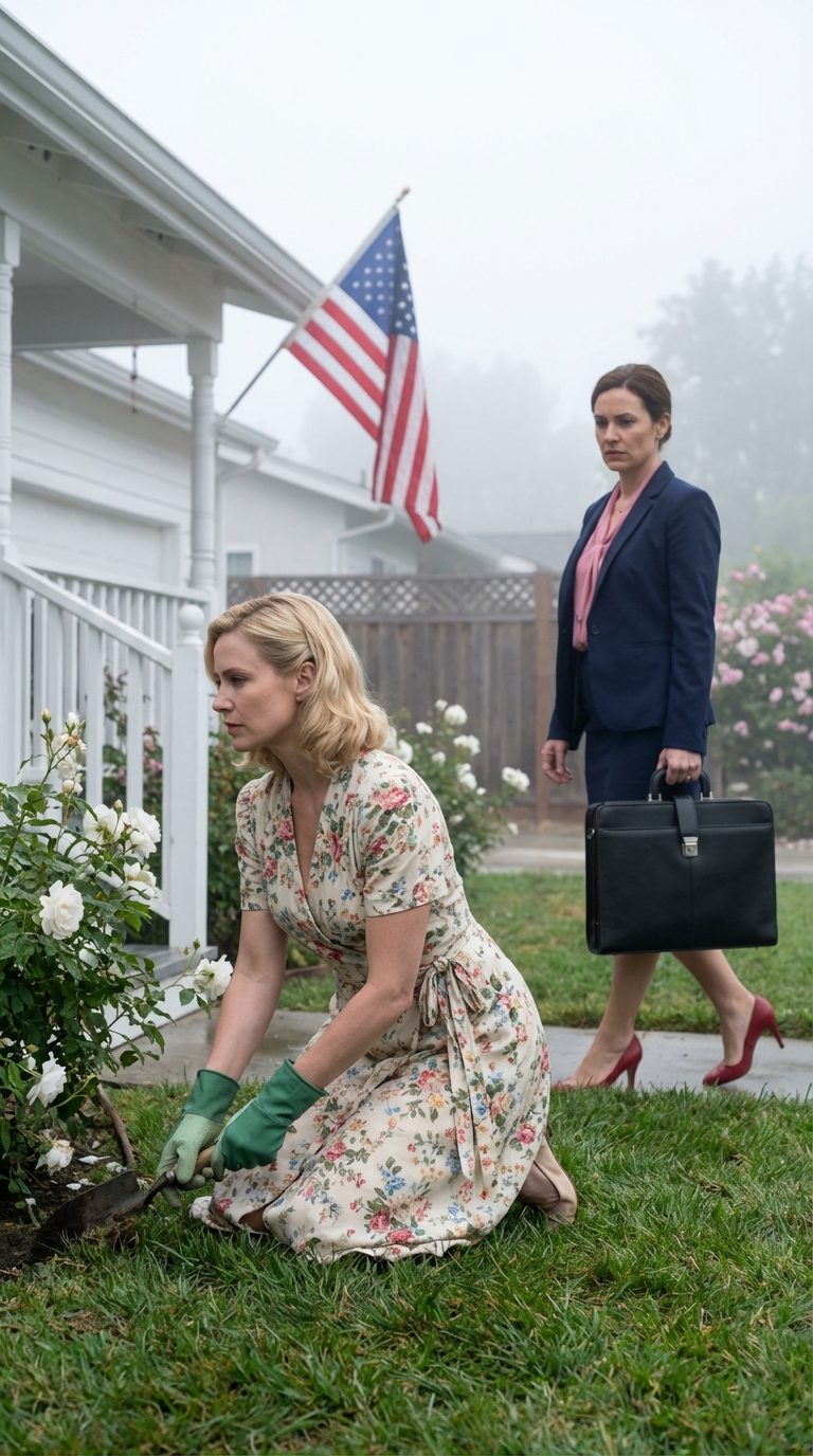 A férjem új felesége mohó vigyorral jött az ajtómhoz, és azt mondta: „apád hagyatékának jogos részéért vagyunk itt, azonnal költözz el”, de én csak mosolyogtam, amikor az ügyvédem belépett mögötte.