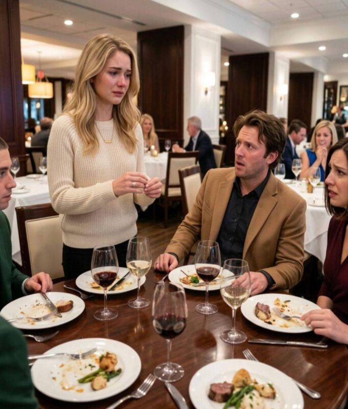 Ich kam zu spät im Restaurant zu unserem Abendessen mit Freunden an und trat an den Tisch, ohne dass mein Verlobter mich bemerkte.
