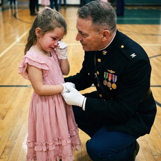 A lányomat kinevették, mert egyedül ment el az apa-lánya bálra, aztán egy tucat tengerészgyalogos lépett be az iskola tornatermébe.