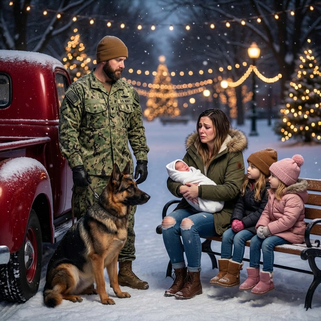 “Vieni con me” – le disse il veterano quando la trovò tremante nella neve con i suoi figli. Quello che è successo quella vigilia di Natale ti restituirà la fede nell’umanità. ❤️❄️