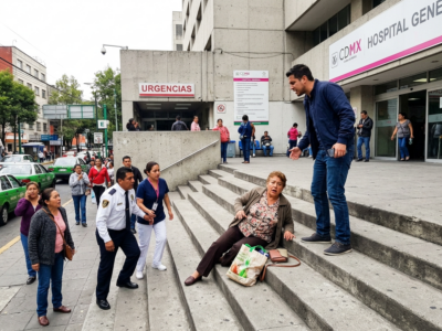 IL GENERO HA TIRATO SUO LA SUOCERA E L’HA FATTA CADERE SUI GRADINI DELL’OSPEDALE DI CITTÀ DEL MESSICO. HA DETTO CHE LA SIGNORA STAVA CAUSANDO PROBLEMI DI PROPOSITO PER SEPARARE IL SUO MATRIMONIO. LA FIGLIA, IN PIEDI DA UN LATO, PIANGEVA SENZA OSARE CONTRADDIRLO. MA QUANDO LA VECCHIA HA LASCIATO CADERE LA SUA BORSA DI MEDICINE, UN VECCHIO FASCICOLO È STATO SCOPERTO… LASCIANDO PARALIZZATA SUA FIGLIA.