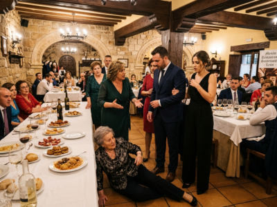 LA NUOVA NUORA SPINSE SUA SUOCERA E LA FECE CADERE DAVANTI AL TAVOLO DEL BANCHETTO A LEÓN. TUTTA LA FAMIGLIA HA INIZIATO SUBITO A RIMPROVERARE LA VECCHIA, DICENDO CHE STAVA CAUSANDO PROBLEMI DAVANTI AGLI OSPITI. IL FIGLIO È CORSO PER PRIMO AD AIUTARE SUA MOGLIE. MA QUANDO IL FAZZOLETTO CHE LA VECCHIA AVEVA IN MANO È CADUTO A TERRA, SI È VISTA UNA FRASE RICAMATA IN ROSSO… FACENDO SÌ CHE LO SPOSO LASCIASSE ANDARE LA SPOSA ALL’ISTANTE.