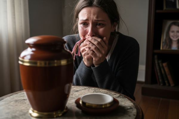 MIO GENERO MI HA SBATTUTO CONTRO IL VETRO PUNTANDOMI CON RABBIA PERCHÉ HO TROVATO L’URNA VUOTA DI MIA FIGLIA, RENDENDOMI CONTO CHE NON È MAI MORTA IN QUELL’INCIDENTE. PIANGEVA PER LO SHOCK, FINO A QUANDO UNA TEMUTA RETE DI DONNE FUGGITIVE, GUIDATA DA MIA FIGLIA, IRRUPPE PER PORTARLO VIA VIVO.